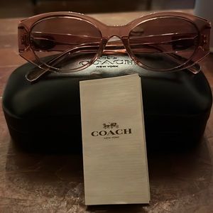 Brand New, Never Worn, Coach Pink lense Cat Eye Glasses.